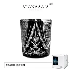 VIANASA'S 日式江戶切子手工雕刻威士忌酒杯, 1個