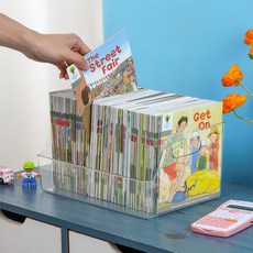 투명아크릴 책꽂이 정리함32X22X15cm J233, 단품