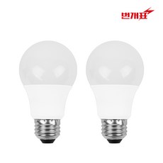 번개표 LED 전구 8W, 전구색, 2개