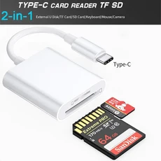 USB 유형 C 어댑터 TF SD 카드 리더기 메모리 Macbook Samsung Huawei Xiaomi 노트북, 02 Type-c TF SD