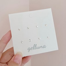 Geluna 女士 S925 日常超迷你銀耳環 8 件套