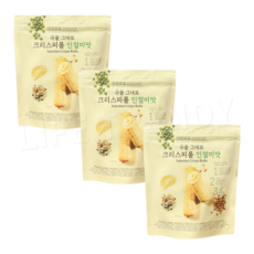자연주의 곡물 그대로 크리스피롤 인절미맛 과자 스낵, 3개, 150g