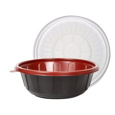 [ILYONG] 미니 탕용기 JH 195파이 소 1100ml 50세트 PP 투톤, 50개, 1세트