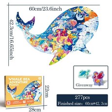 교육용 3d 퍼즐 동물 직소 공룡 해적 보드 게임, whale