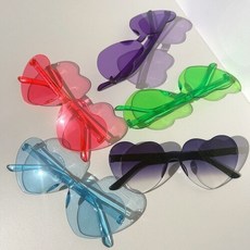 생일 파티 하트 선글라스 안경, 1개, 스카이블루