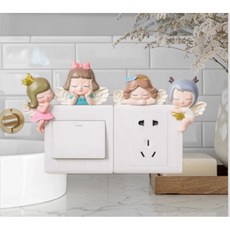 開關版壁貼 卡通天使造型.牆壁／居家裝飾, 左,左