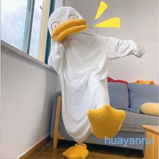 huayanrui 動物連體睡衣 伊莉莎白造型睡衣 附贈鴨掌鞋