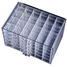 美甲飾品收納盒 120格 5層透明抽屜式整理盒, 120格透明收納盒, 1個