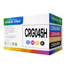 CRG-045 045H 대용량 호환 토너 MF635Cxz 633Cdw 635Cx LBP611Cnz, CRG-045H 대용량, 1개, 4색 세트