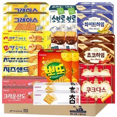 곽과자 B세트 땅콩샌드2개 소보로2개 참크래커2개 크라운산도딸기2개 치즈샌드2개 쵸코하임2개 화이트하임2개 쿠크다스화이트2개 그레이스2개 뽀또치즈2개, 1개