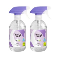 워시앤위시 버블 스프레이 주방세제 과일 야채 세척용 맨손 설거지 레몬베르가못향 470ML, 2개