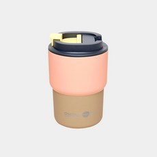 캐나다 아소부 세라믹 스텐 진공 보온보냉 텀블러 360ML 커피익스프레스 파스텔 피치 195151, 캐나다 아소부 세라믹 스텐 진공 보온보냉 텀블러 360