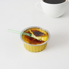 크렘브륄레 용기 125ml 디저트 AK125C 티라미수 포장용기 오븐 토치 가능 알루미늄 베이킹 컵, 10개, 골드