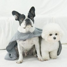 강아지 펫타올 그레이 가운형 그레이 반려견 목욕 수건 1P, 본상품, 1