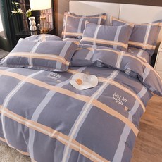 純棉磨毛學生宿舍三件套 - 2026新款加厚單人床包系列, 間隔條紋-粉,120公分牀單款三件套被套1.5*2, 1個