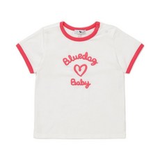 블루독 베이비 RD)하트레터링반팔링커티B 46319-332-06 유아 상하복 내의 출산 선물 백일 돌 선물