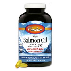Carlson Omega 3s EPA DHA鮭魚油膠囊 1250mg, 1罐, 240顆