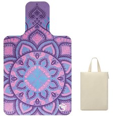 JOOEER 필라테스 리포머 머신 매트 미끄럼 방지 경량 접이식 세탁 가능한 매트 커버 체육관 피트니스용 그린 리프 236744 8526218489, 퍼플