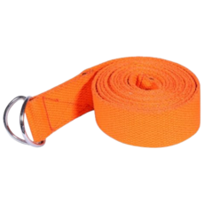 純棉瑜珈伸展帶, 1個, 橘色