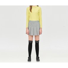 여성 체크 패턴 주름 큐롯 L21D1PC273_GN