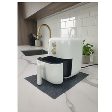 독일모티프매트 에어프라이어 열차단매트 오븐깔개 받침대, 블랙그레이실버 도트, 1개