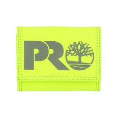 Timberland PRO 남성용 코듀라 나일론 RFID 3단 지갑 신분증 창 포함 밝은 노란색(반사) Cordura 지갑 ID 포함 109475