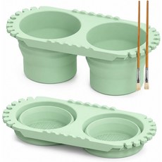 페인트 브러시 클리너 린스 컵올인원 아크릴 수채화 유화 및 수성 매질용 접이식 홀더 클리닝 컵 미술 스튜디오 교실용 yellow, 1세트