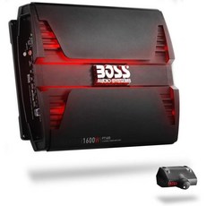 BOSS 오디오 시스템 PT1600 팬텀 시리즈 자동차 스테레오 앰프 – 1600 고출력 2채널 클래스 AB 24옴 고저레벨 입력 고저패스 크로스오버 풀 레인지 모스펫 브리지