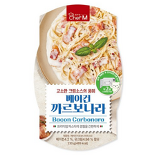 쉐프엠 베이컨 까르보나라 파스타, 230g, 4개