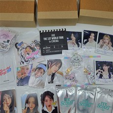 아이브 ive 아이돌 포카 포토카드 찐포 랜덤박스 도무송 스티커 63장 키링, 찐포1팩 스티커63장 키링1개 55포카1팩