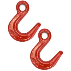 QWORK 합금강 대형 개구부 팅 후크 2팩 4400파운드 강력 하중 지지 크레인 호이스트 건설 엔지니어링 공장 하버 2톤용 슬링 설치가 쉽습니다, 4400 lbs, 2 Pack