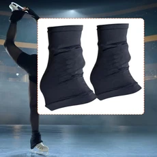 발목 보호대 아대 러닝 인대 발라쿠 스케이트 슈 커버 아이스 부츠 피겨 스케이팅 소커스 레그 워머, White, Large