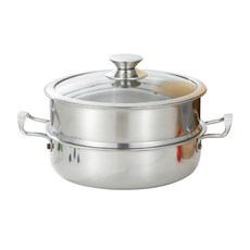 鵝頭牌26公分不鏽鋼雙耳蒸鍋CI2642A-1 (送SANTO機能衣), 1套, 26cm