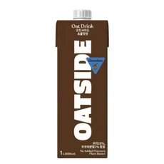 오트사이드 초콜릿맛 1L/곡물/음료/초코/마시는/오트밀/밀크/귀리/식물성우유/간편 아침 맛있는 건강한, 1L