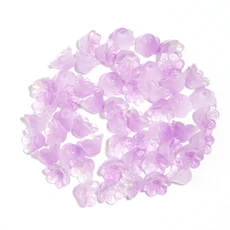 50pcs 다채로운 은방울꽃 꽃 모양 구슬 12x7.5mm Lampwork 유리 느슨한 구슬 DIY 공예 보석 액세서리 만들