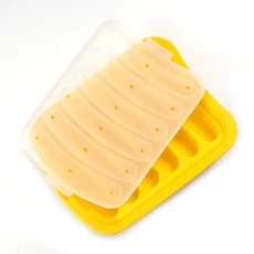 Xindeks 몰드 실리콘 소시지 핫도그 재사용 가능한 수제 햄버거 도구 등급 고기 제빵기 액세서리, Yellow, 1개