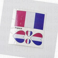 세계 국기 타투 스티커 나라 월드컵 판박이 응원 헤나 태극기 경기장 7p, France 7세트