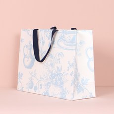 크루거브렌트 투알 드 주이 고급 선물쇼핑백, 소 (30x23x12), 5매, 블루