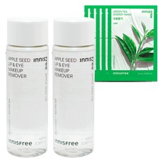 이니스프리 애플씨드 립앤아이 메이크업 리무버 2개+(그린티 마스크 10매 증정)