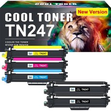 Cool Toner TN248 MFC-L3760CDW TN248XL TN-248XL 硒鼓：兼容 MFC-L3740CDW MFC-L3740CDWE TN-248 Brother DCP, TN247 5PK Black Cyan Yellow Ma