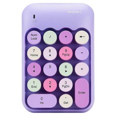 MOFII X910 무선 숫자 키패드, 멤브레인 키, 보라색