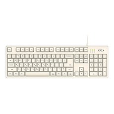 COX CK20th Century Membrane遊戲有線一般型鍵盤, 象牙白復古, 單一商品