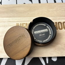 Liha潮牌菸灰缸日系實木帶蓋家用酒店客廳防飛灰辦公室菸缸木質創意, 實木菸灰缸【黑色】, 1個