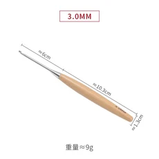 1pc Knitpro Waves 디럭스 싱글 엔드 슬리버 크로셰 뜨개질 바늘 원사 숄 담요 스웨터용 손잡이, 3.0mm, 02 3.0mm