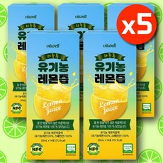 하루톡 유기농 레몬즙 레몬수 레몬액 NFC, 280ml, 5개