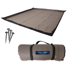 COOL CAMP 露營墊，輕巧便攜，防水耐磨，附贈地釘，戶外野餐墊, 灰色防潮墊