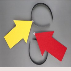 스토어나임 화살표 머리띠 화려한머리띠, 레드