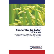 (영문도서) Summer Rice Production Technology Paperback, LAP Lambert Academic Publis..., English, 9786208429386