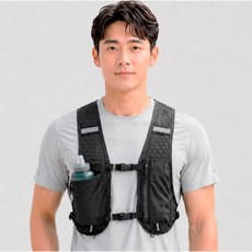 초경량 러닝조끼 포켓 러닝백 트레일 베스트, 블랙, 1개