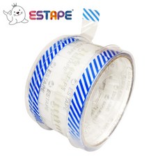 王佳ESTAPE OPP 封口易撕貼 (三明治/麵包/包材/烘焙適用), 1個, 斜紋藍（15mm x 55mm）